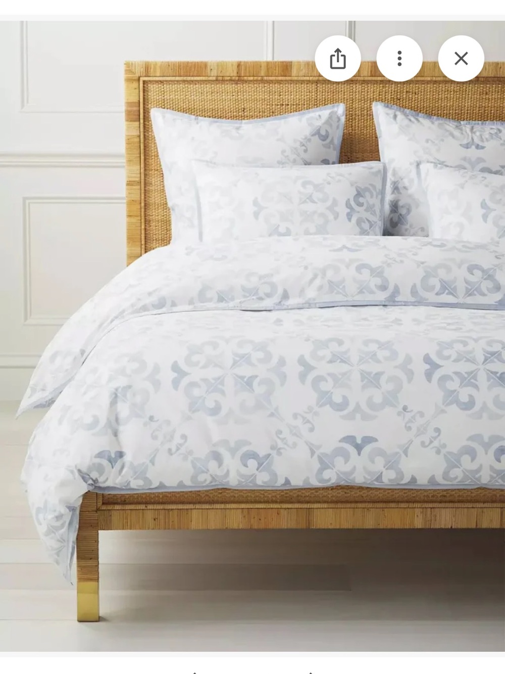 Serena & Lily NEW Wentworth Twin Duvet Cover & matching sham